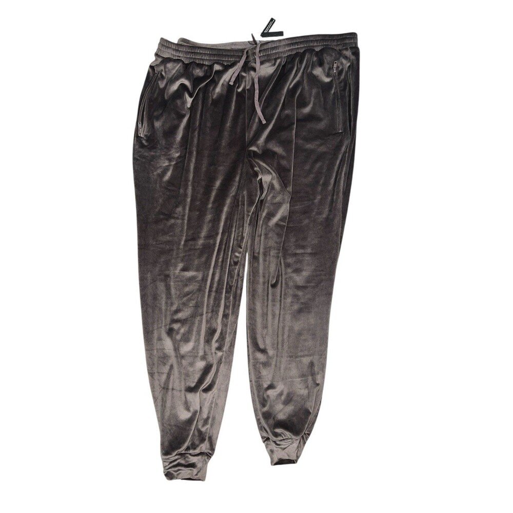 SKIMS Velour Jogger Women’s Sz 4X Brown Zip Pockets Drawstring Relaxed Fit